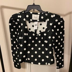 ROHE Polka Dot Crop Top - Fiona NWT